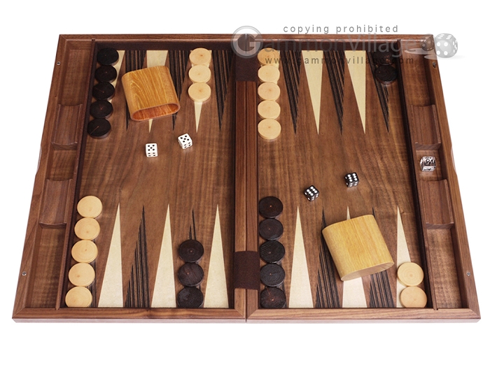 19inch Wood Backgammon Set Starburst Inlay Wooden Backgammon Set