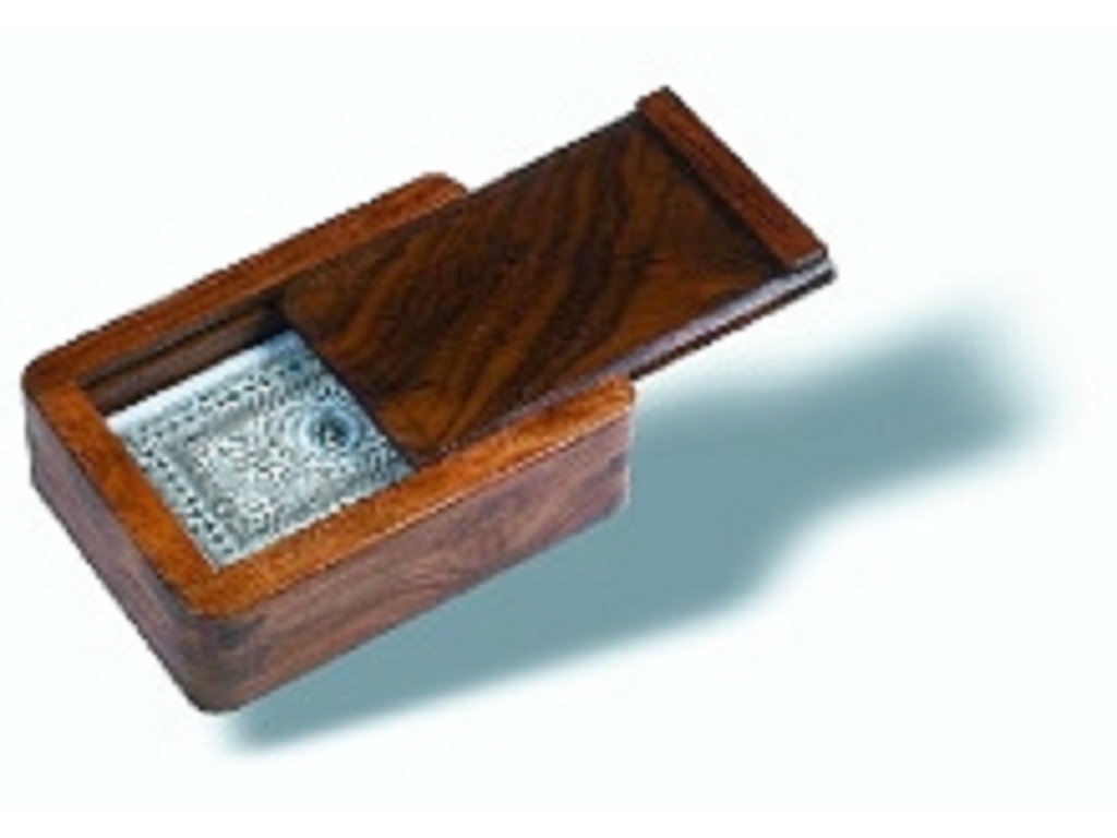 wooden playing card case
