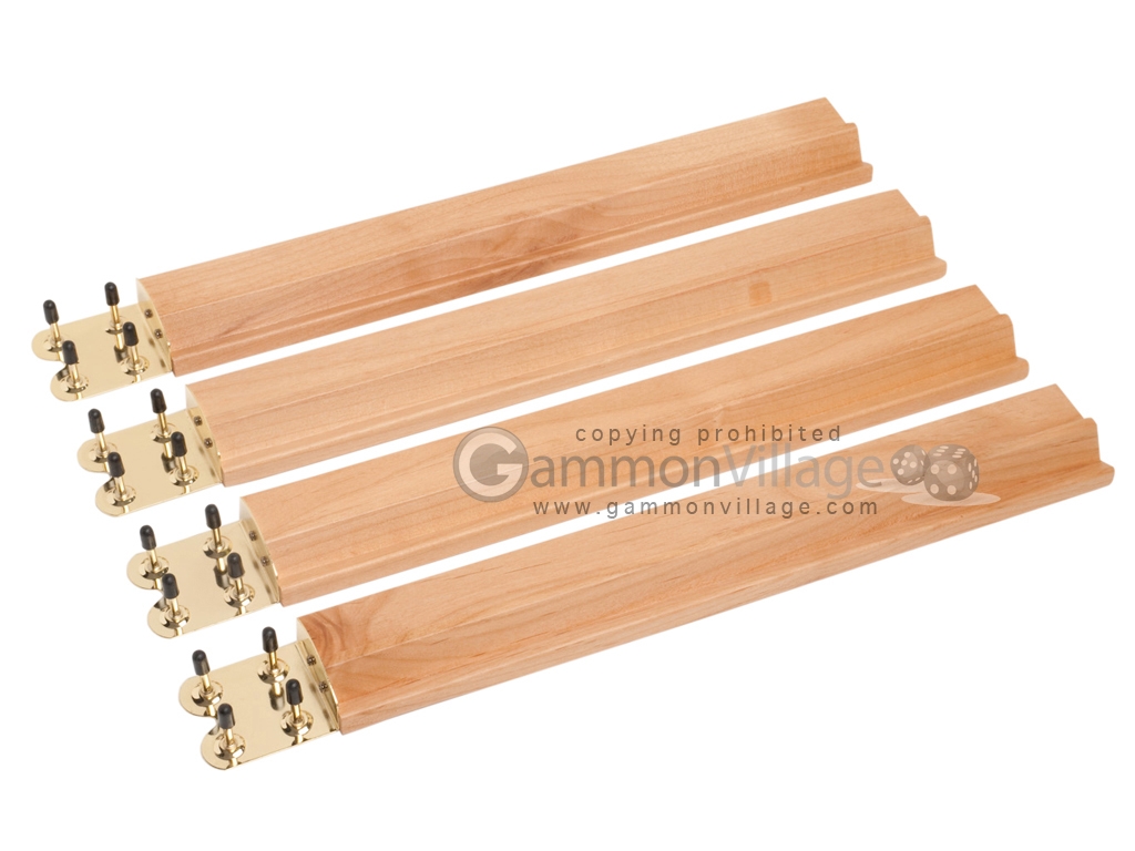 Wood Mahjong Tile Racks - Natural Oak - Set of 4